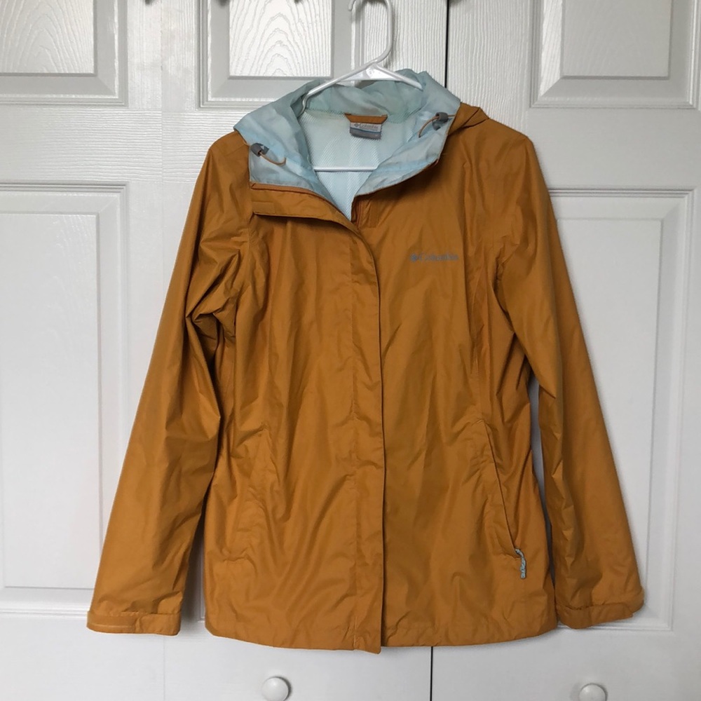 Orange/Gold Columbia Rain Jacket